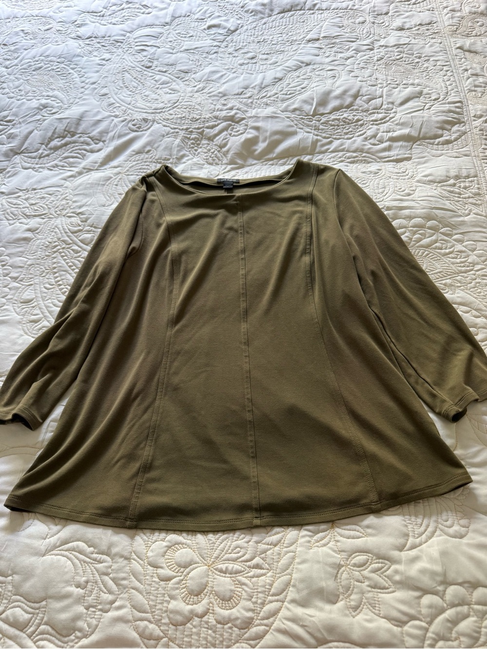 J.Jill 3 Top Bundle Olive Green and Black A-line and Tan Tunic